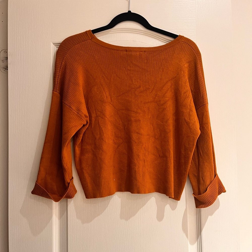 Orange Ribbed Sweater - Picture 3 of 3